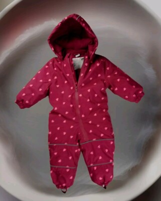 Dopo Dopo Schneeoverall Baby Mädchen Gr. 74/80 Winteroverall innen kuschelig 