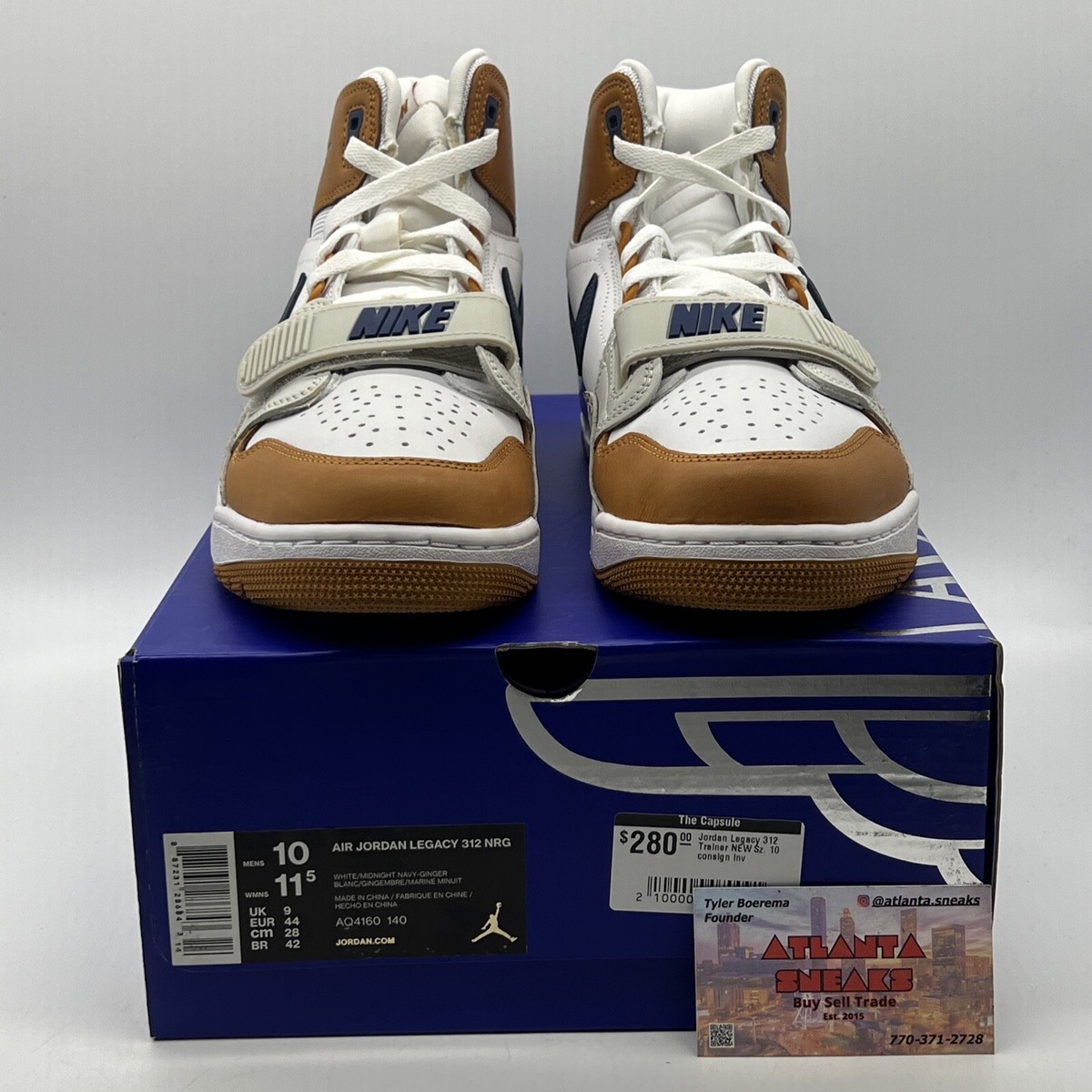 Size 10 - Just Don x Jordan Legacy 312 Medicine Ball White