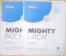 Hero Mighty Patch Invisible Six Patches  Pack Of Two - New Sealed Free Shipping