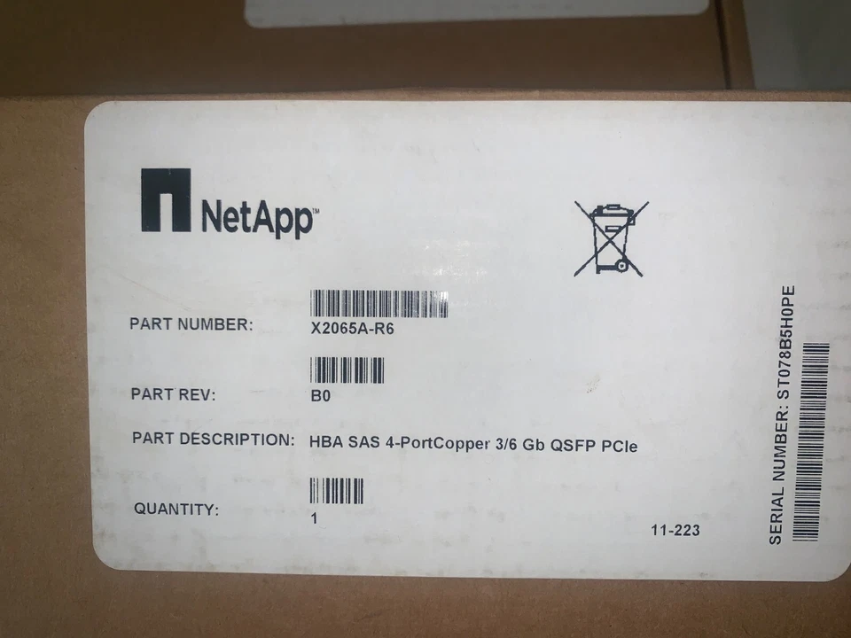 Netapp X2065A-R6 HBA SAS 4port copper 3/6 Gb QSFP PCI-e - Image 2 of 4