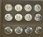 1948 TO 1963 COMPLETE BU FRANKLIN HALF DOLLAR COLLECTION / 35 COINS - SHARP SET