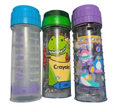 Vtg 90s Playtex Decorated Nurser Baby Bottle Lot 8oz Flat Top Nipple Cap Bears