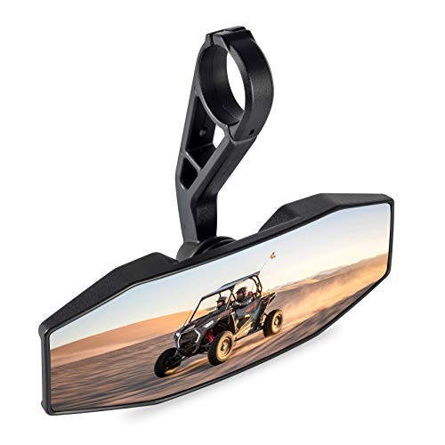 UTV Center Rear View Mirror, Premium Convex RearView Mirror with 1.75" Clamp