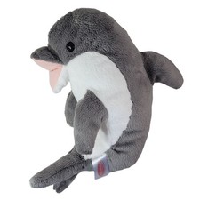 Melissa  Doug Dolphin Realistic Plush Gray 11" Stuffed Beans Porpoise Skimmer