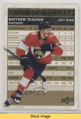 2023 Upper Deck Series 1 Stat Box Fillers Gold Matthew Tkachuk #SB-10 READ 0i39