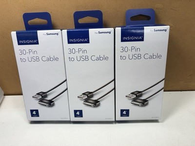 Bulk Lot Of 94 Insignia 30-Pin 4  Charge-and-Sync Cables NIB