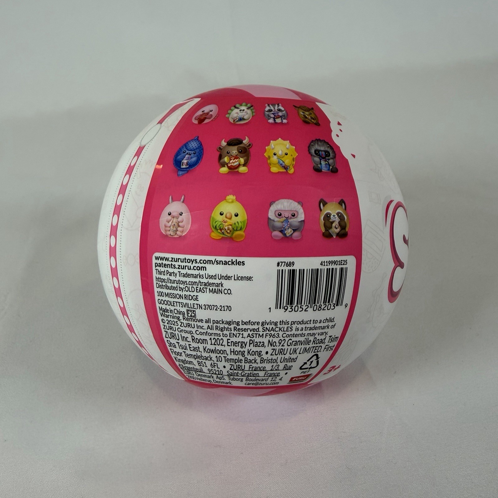 ZURU Snackles Surprise Ball 5 Inch Plush In Mystery capsule-Christmas Gift ￼