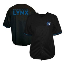 Men's Fanatics Black Minnesota Lynx Big & Tall Full-Button Fashion Jersey