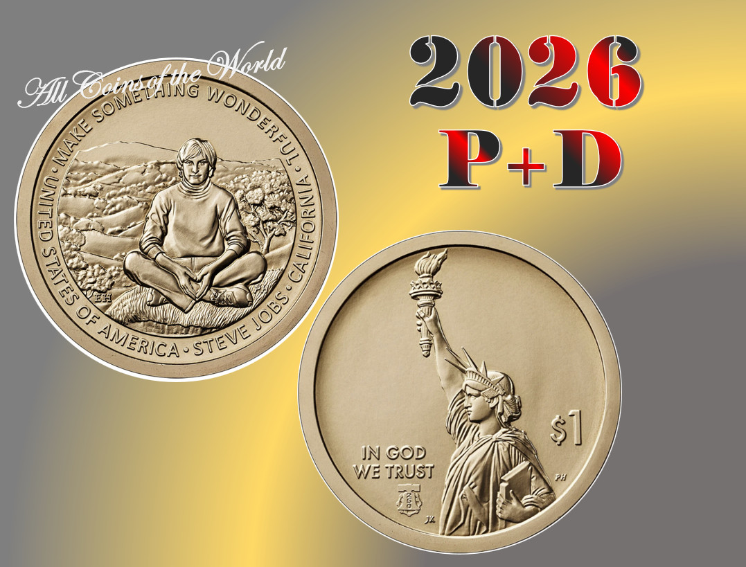 2026 P&D American Innovation $1 Coin California - Set of 2 coins
