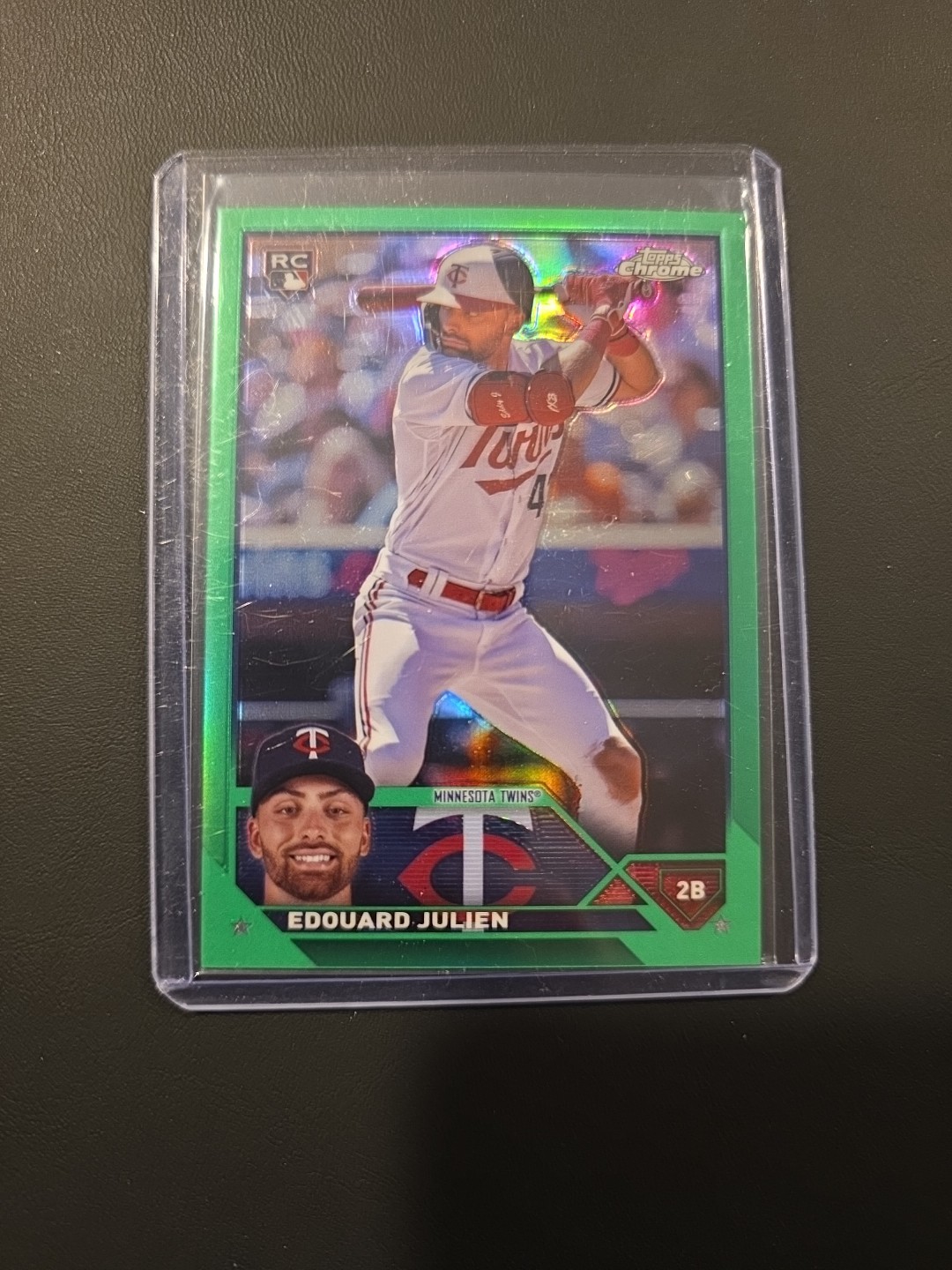 2023 Topps Chrome Update Series - Edouard Julien #USC79 Green Refractor /99 (RC)