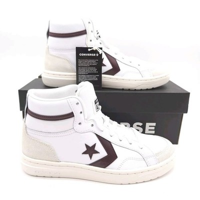 Converse Womens 8.5 Mens 7 Pro Blaze Classic Mid Top White Violet Shoes Sneakers