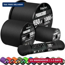 Paracord Rope 550 lb - 100ft 5/32" Parachute Cord 4MM 7-Strand para Cord - Heavy