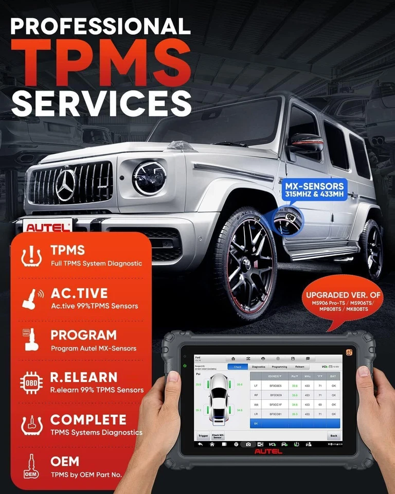 Autel MaxiCOM MK906 Pro-TS Upgrade of MaxiSys MS906 Pro TS MS906 Pro Full TPMS - Image 3 of 4