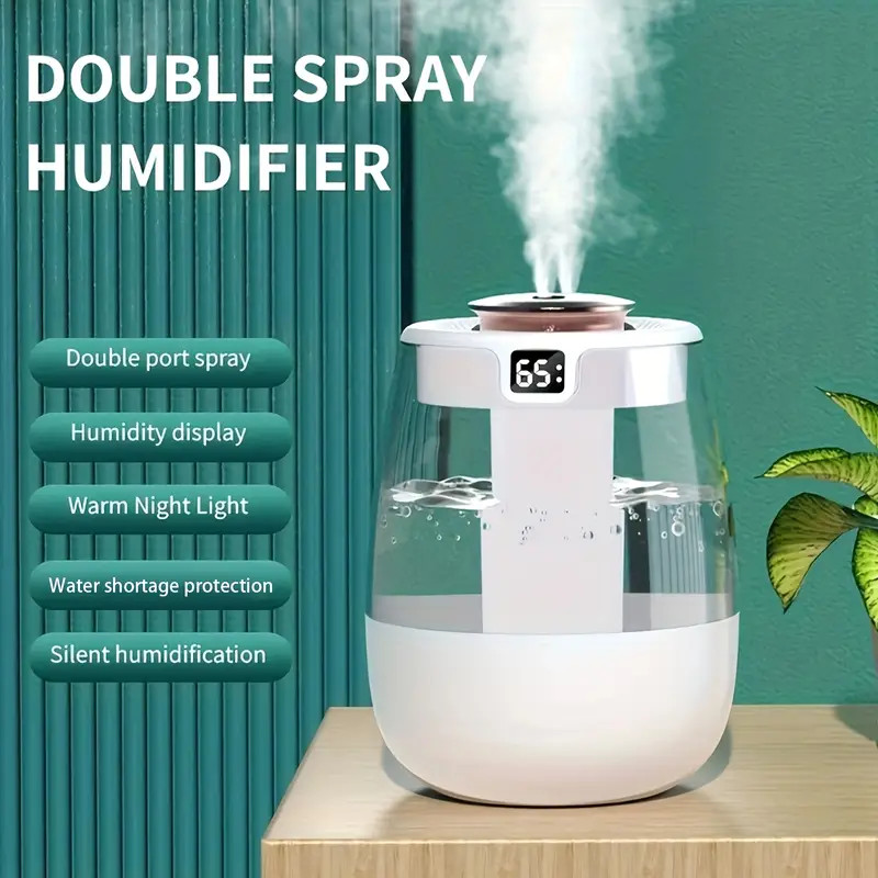 2L Humidifiers Ultrasonic Warm & Cool Mist LED Humidifier Top Fill For Bedroom