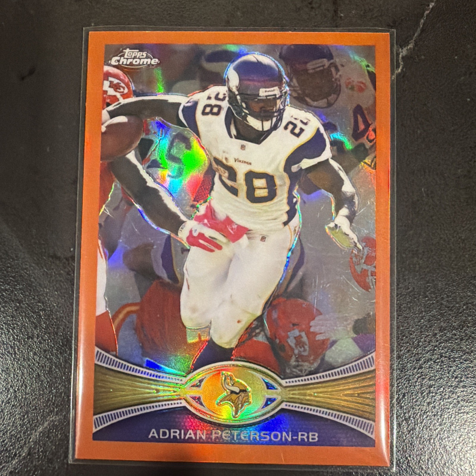 2012 Topps Chrome #158 Adrian Peterson Vikings Orange Refractor Oklahoma