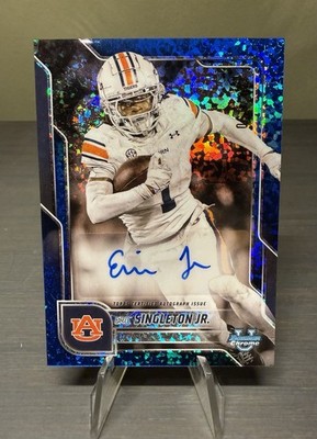 2025 Bowman U Chrome Eric Singleton Jr. Auto Blue Mini Diamond #'d /150 (RC, AU)