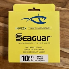 Seaguar Invizx 10 Lb Fluorocarbon 200 Yd Spool Made In Japan Easy Cast