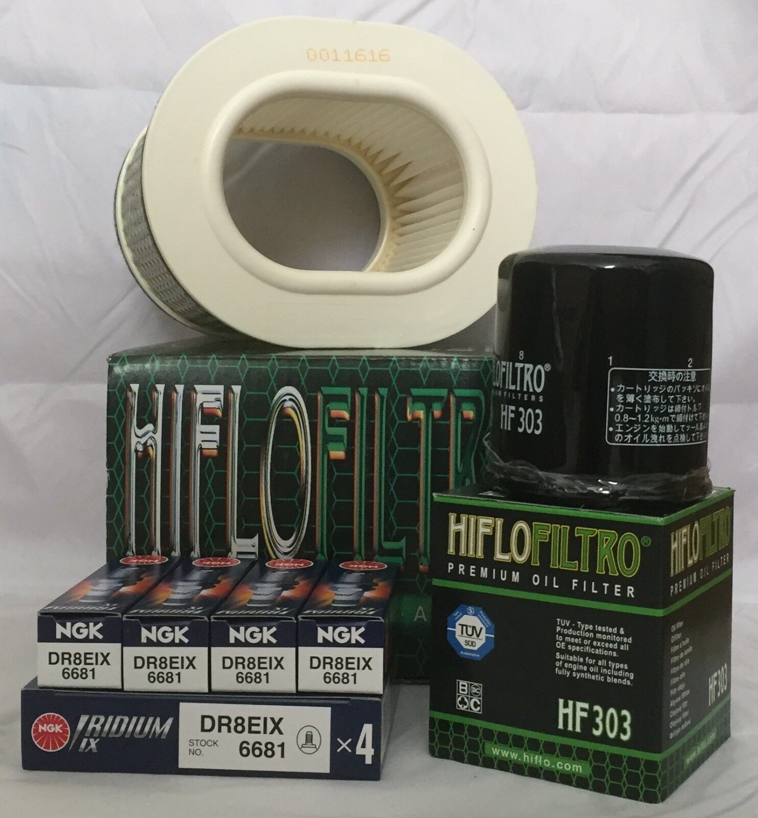 Service Kit For YAMAHA YZF1000 THUNDERACE Filters and NGK Iridium Spark Plugs