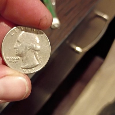 65 Washington Quarter 25C Circulated Uncertified Washington No mint marker dyed