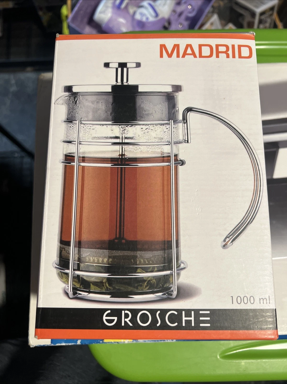 GROSCHE Madrid Premium French Press Coffee Maker, Tea Press, 34 fl oz. 1000 Ml