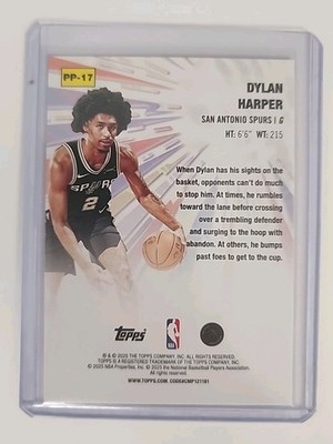 2025-26 TOPPS BASKETBALL POWER PLAYERS DYLAN HARPER RC SPURS #PP