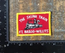 Vintage THE SKUNK TRAIN Ft. Bragg-Willits California Railroad Train Patch