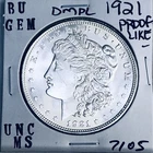 1921 BU GEM MORGAN SILVER DOLLAR UNC MS+++ U.S. MINT RARE COIN 7105