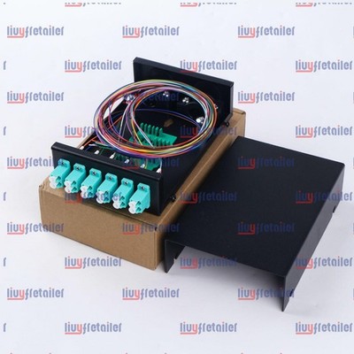 Fiber Optic Terminal Box 12 core LC MM OM3 adapter pigtail 6 Ports Patch Panel
