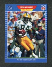 Sterling Sharpe Rookie 1989 Pro Set Football Final Update Series Card #550 RC. rookie card picture