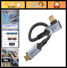 80Gbps USB C Data Cable, 1ft Right Angle, 240W, 8K/16K, Thunderbolt 4 Compatible
