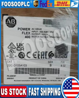 AB 22C-D105A103 Power Flex 400 75HP AC Drive 22CD105A103 New IN BOX