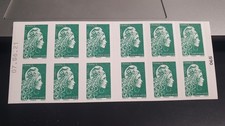 Carnet 12 timbres Marianne Vert - Lettre Validité Permanente