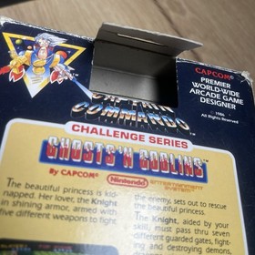 Ghosts 'n Goblins Hangtab 5 Screw Nintendo NES Complete in Box CIB