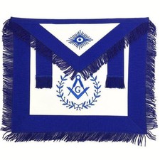 Master Mason Blue Lodge Apron Royal Blue White Masonic Regalia