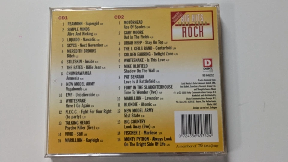 Big Hits 1980-2000 Rock - V.A. (2001) 2CD mit Uriah Heep, Whitesnake, Reamonn.. - Bild 2 von 4