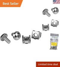 com M6 Screws and Cage Nuts - 100 Pack - M6 Mounting Screws and Cage Nuts for...