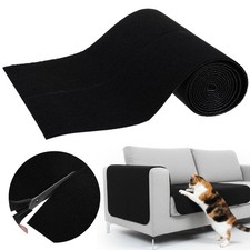 Cat Scratch Mat Adhesive Trimmable Climbing Carpet Black 120x15.8 Inch