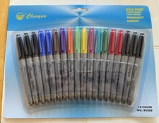 Marcador permanente de punta fina súper Sharpie audaz de colección paquete de 18 colores Hongwei
