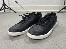 On The Roger Shoes Men Size 13 Black Leather Casual Lifestyle Sneaker OnCloud