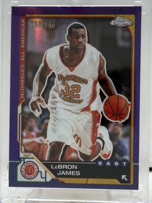 2025 Topps Chrome Mcdonald's All American LeBron James #98 Purple Refractor /150