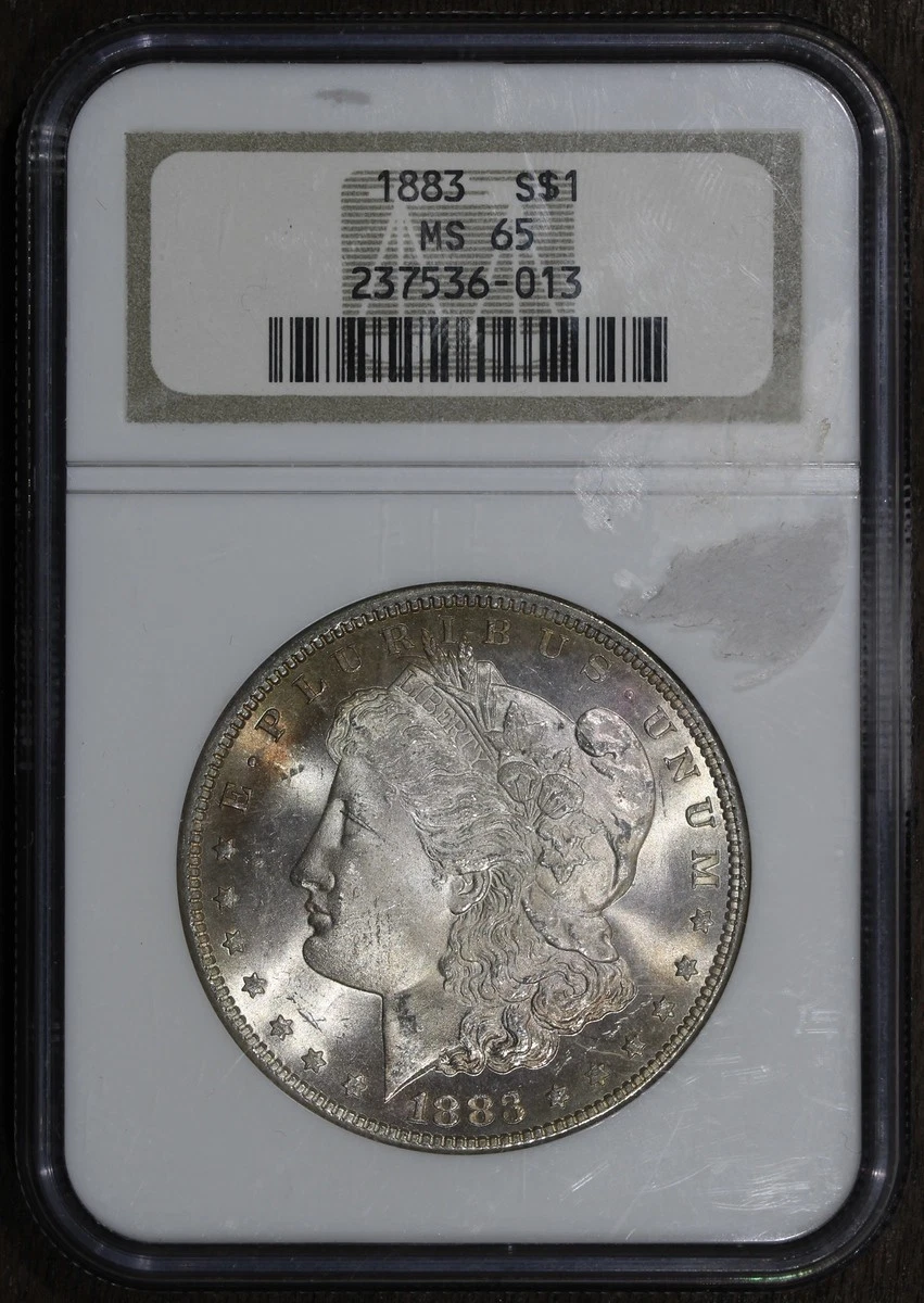 Uncirculated MS 65 Graded 1883 Year Morgan US Dollars (1878-1921
