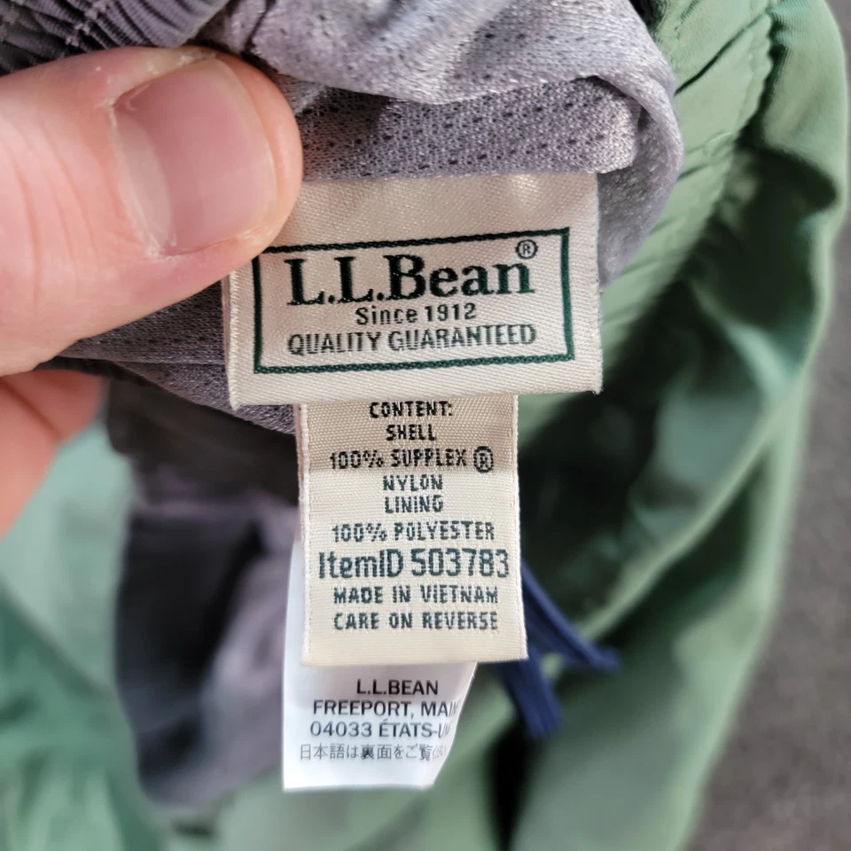 LL Bean Swim Trunks Men XL Green Brief Lined Shorts Swimming Outdoor Nature 8" - Image 4 of 4