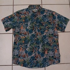 Howler Bros B/Down Shirt Mens XL Hawaiian Floral Jungle Snake All Over Print