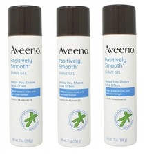 BL Aveeno Shave Gel Positively Smooth Lightly Fragranced 7oz X 3 Packs