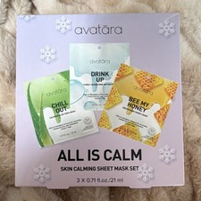 avat ra All Is Calm Skin Calming Hydrating Sheet Mask Set 3 x 0.71 fl oz