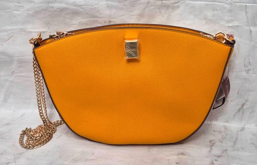 Carvela Damen Schön Leder Gelbgold Kette Handtasche M 22.9cm H 33cm Mrrp - Bild 2 von 3