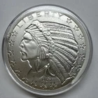 1 oz Silver Round - Incuse Indian .999 Silver Commemorative Indian Head