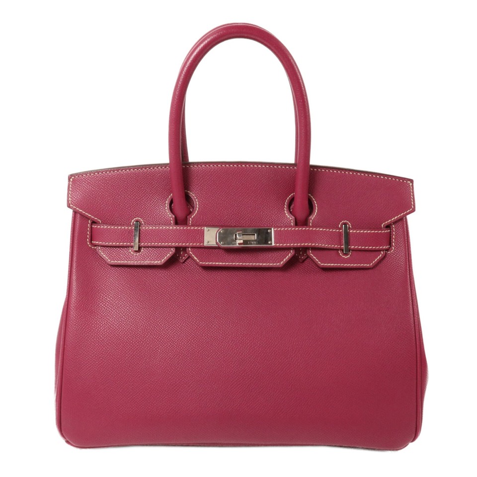 HERMES PHW Birkin 30 Handbag Veau Epsom Leather Tosca