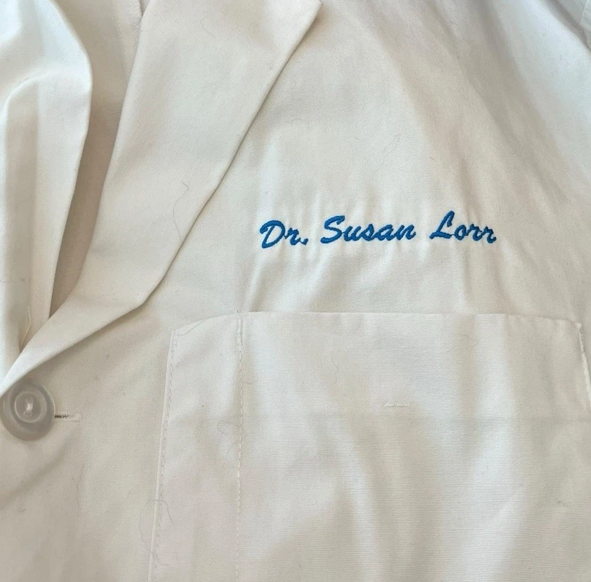 Small White Lab Coat Dr Susan Lorr Flatliners Trinity Emmanuel Medical Center