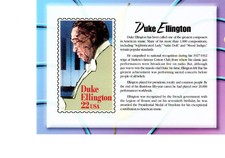 Duke Ellington, Legends of American Music, Stamp Large Postcard